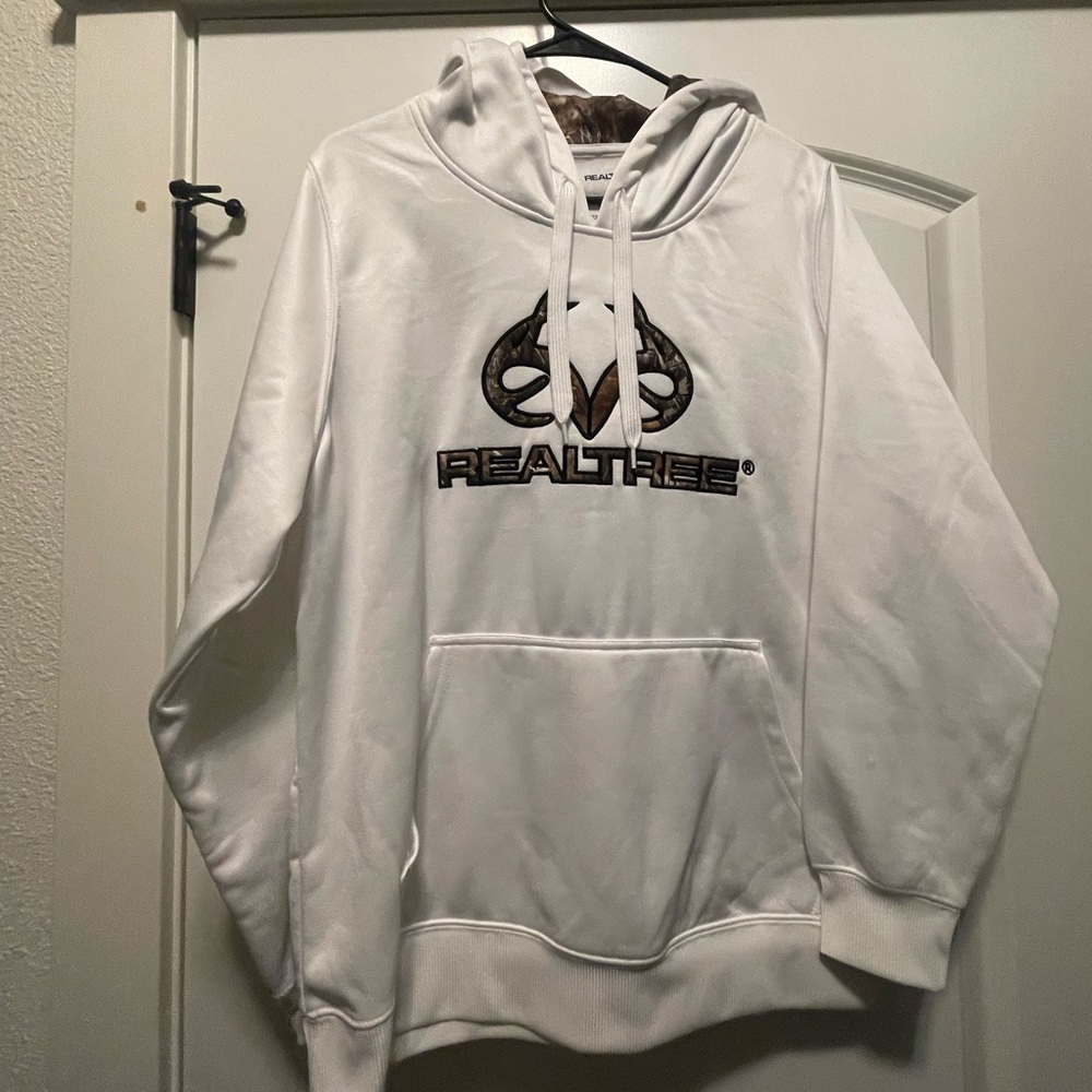 Real tree hoodie size l camo/white